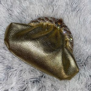 Ashneil Gold Rhinestone Clutch